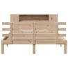 Bookcase Bed without Mattress 140x190cm | Solid Wood Pine