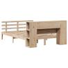 Bookcase Bed without Mattress 140x190cm | Solid Wood Pine