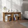 Bed Cabinets 2 pcs Smoked Oak 40x30x40 cm Engineered Wood Colour smoked oak Quantity in Package 2 