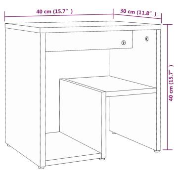 Stylish 2 pcs Bed Cabinets Smoked Oak 40x30x40 cm - Hipomarket