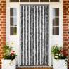 Insect Curtain Grey and White 100x220 cm Chenille Colour anthracite and white Size 100 x 220 cm 