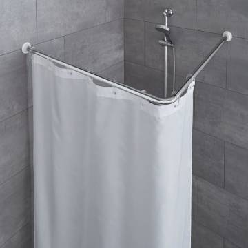 Kleine Wolke Corner Shower Curtain Rod 90x90 cm - Chrome