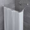 Kleine Wolke Corner Shower Curtain Rod 90x90 cm Chrome Colour silver 