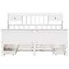 Bookcase Bed without Mattress - White 180x200 cm Super King