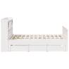 Bookcase Bed without Mattress - White 180x200 cm Super King