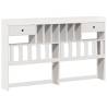 Bookcase Bed without Mattress - White 180x200 cm Super King