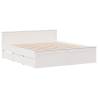 Bookcase Bed without Mattress - White 180x200 cm Super King