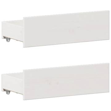 Bookcase Bed without Mattress - White 180x200 cm Super King