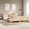  Bed Frame without Mattress 200x200 cm Solid Wood Pine Colour natural Size 200 x 200 cm 