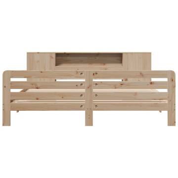 Solid Wood Pine Bed Frame 200x200 cm - No Mattress Included