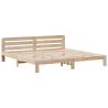 Solid Wood Pine Bed Frame 200x200 cm - No Mattress Included