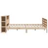 Solid Wood Pine Bed Frame 200x200 cm - No Mattress Included