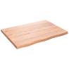 Wall Shelf Light Brown - Solid Oak 80x60 cm | Hipo Market