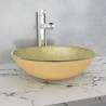 Basin Tempered Glass 42 cm Gold Basin colour gold Tap no tap 