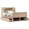 Bookcase Bed King Size 150x200 cm Pine Wood | HipoMarket UK