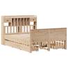 Bookcase Bed King Size 150x200 cm Pine Wood | HipoMarket UK