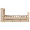 Bookcase Bed King Size 150x200 cm Pine Wood | HipoMarket UK