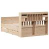 Bookcase Bed King Size 150x200 cm Pine Wood | HipoMarket UK