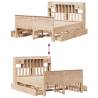 Bookcase Bed King Size 150x200 cm Pine Wood | HipoMarket UK