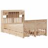 Bookcase Bed 120x190 cm - Solid Pine Wood | Hipo Market