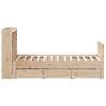 Bookcase Bed 120x190 cm - Solid Pine Wood | Hipo Market