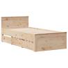 Bookcase Bed without Mattress - Solid Wood Pine 75x190 cm