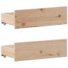 Bookcase Bed without Mattress - Solid Wood Pine 75x190 cm