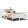 Bookcase Bed Without Mattress - White Pine 140x190 cm