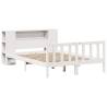 Bookcase Bed Without Mattress - White Pine 140x190 cm