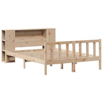 Bookcase Bed without Mattress 160x200 cm Solid Pine | HipoMarket