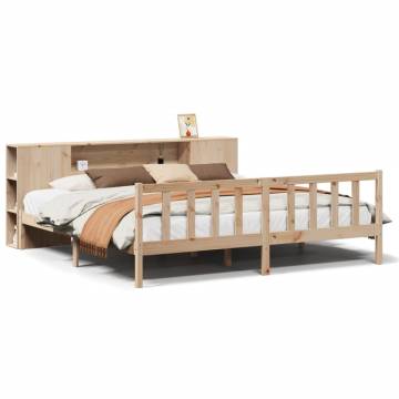 Bookcase Bed without Mattress 180x200 cm Super King Solid Wood