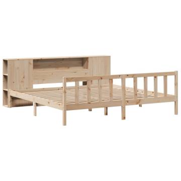 Bookcase Bed without Mattress 180x200 cm Super King Solid Wood