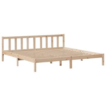 Bookcase Bed without Mattress 180x200 cm Super King Solid Wood