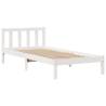 Bookcase Bed 90x190 cm White | Solid Pine Single Frame