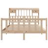 Bookcase Bed without Mattress 150x200 cm King - Solid Pinewood