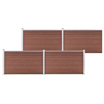 Durable Garden Fence WPC 699x106 cm Brown - Privacy & Security