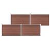 Durable Garden Fence WPC 699x106 cm Brown - Privacy & Security