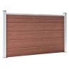 Durable Garden Fence WPC 699x106 cm Brown - Privacy & Security