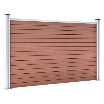 Durable Garden Fence WPC 699x106 cm Brown - Privacy & Security