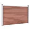 Durable Garden Fence WPC 699x106 cm Brown - Privacy & Security