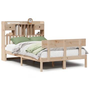 Bookcase Bed 120x190 cm Solid Pine - Stylish & Functional