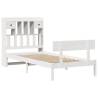 Bookcase Bed without Mattress White 90x200 cm Solid Pine