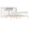 Bookcase Bed without Mattress - White 200x200 cm Solid Pine