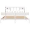 Bookcase Bed without Mattress - White Solid Pine | Hipomarket