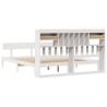 Bookcase Bed without Mattress - White Solid Pine | Hipomarket