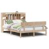 Bookcase Bed without Mattress 150x200 cm King - Solid Pine