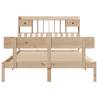 Bookcase Bed without Mattress 150x200 cm King - Solid Pine