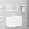 Stylish 2 Piece Bathroom Furniture Set - High Gloss White