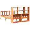 Bookcase Bed Without Mattress - Wax Brown Solid Wood 160x200 cm