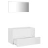 Stylish 2 Piece Bathroom Furniture Set - High Gloss White